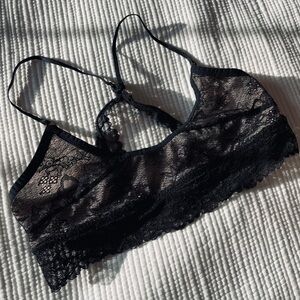 Honeydew Sz Small Bralette Black Mesh Racerback